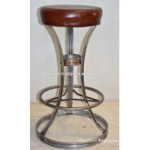 Industrial Bicycle Part Bar Stool Leather Seat